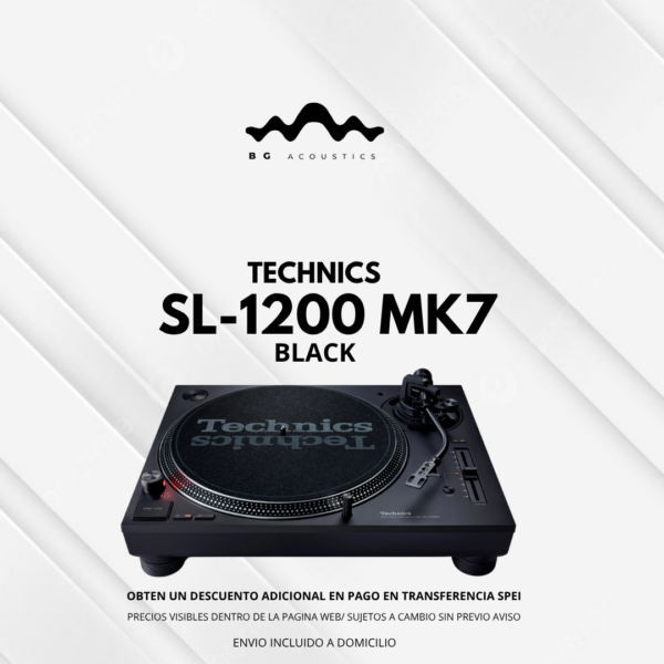 Technics SL-1200 MK7 black tornamesa para DJ