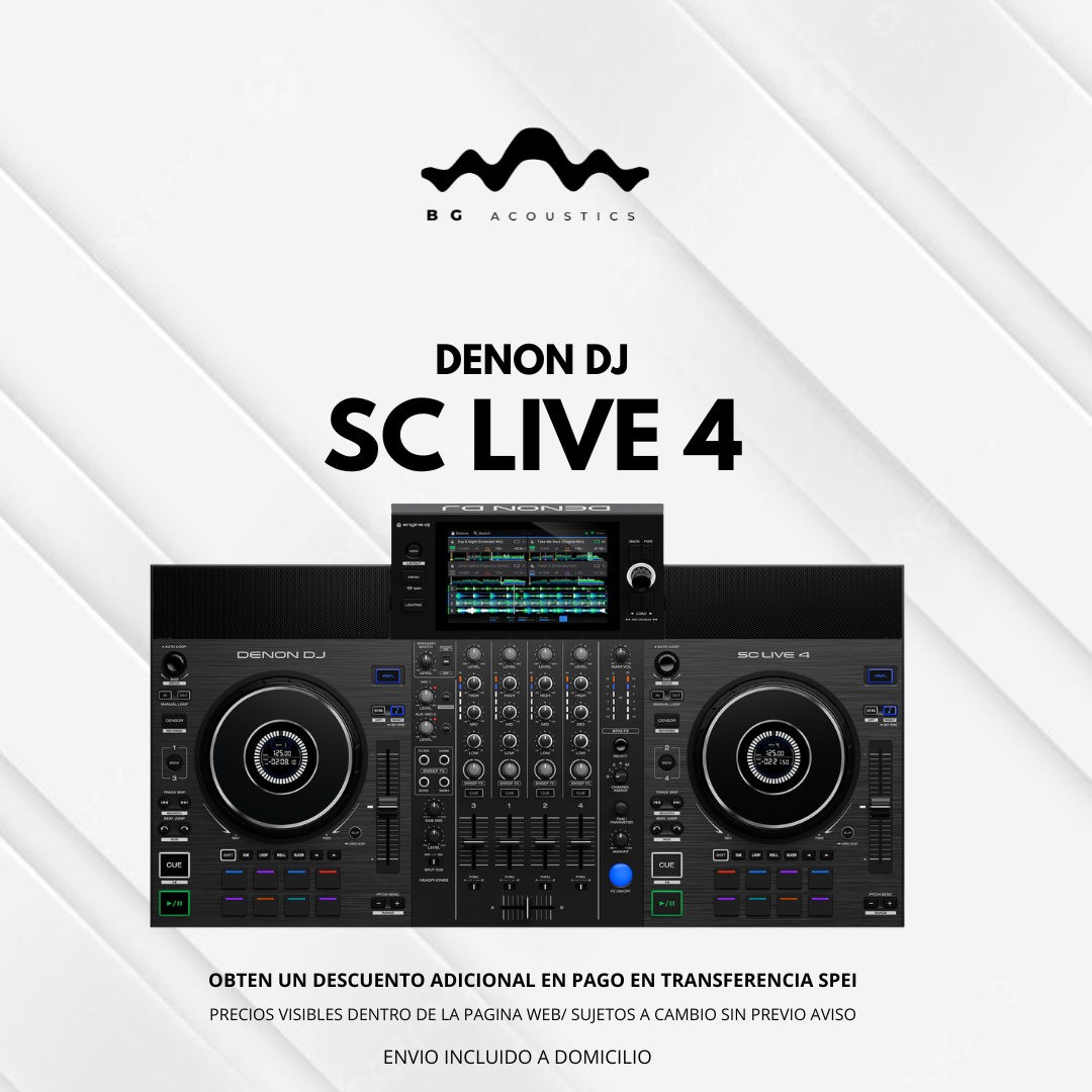 Denon DJ SC LIVE 4 controlador para DJ de 4 canales - BG Acoustics