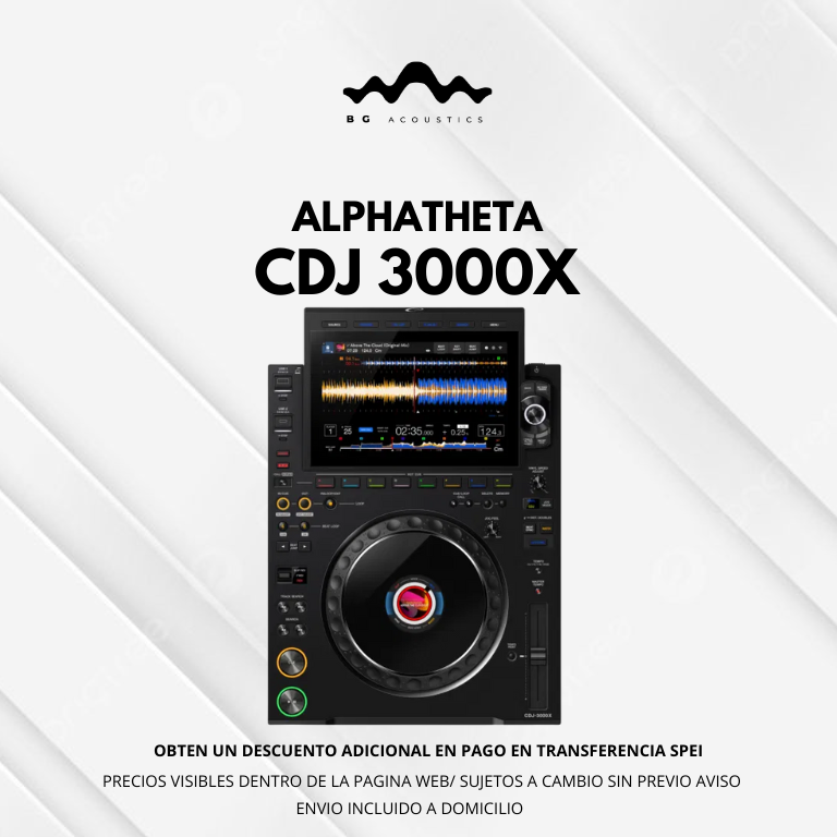 Alphatheta CDJ 3000X reproductor para Dj - BG Acoustics | Equipos ...